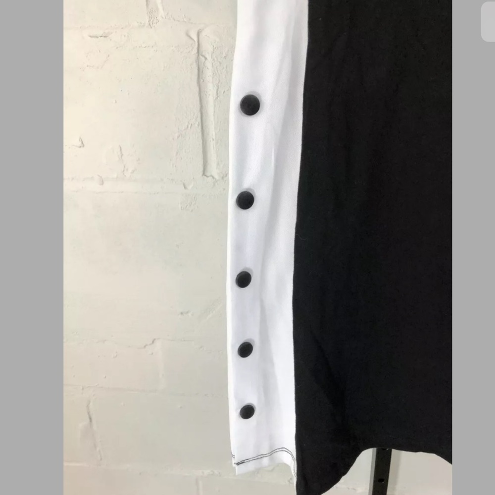 Seek The Label Side Snap Mini Dress Black White - Picture 3 of 6